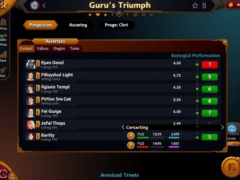 Guru S Triumph gameplay screenshot showing strategic interface